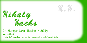 mihaly wachs business card